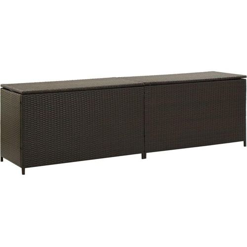 8719883732206 - Bonnevie - Gartenbox Poly Rattan 200x50x60 cm Braun vidaXL805618