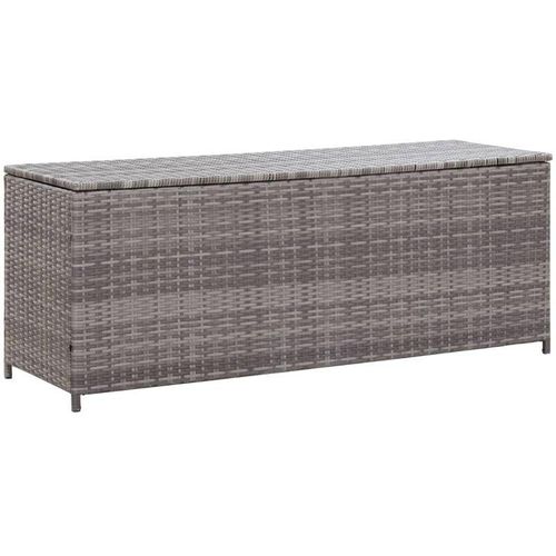 8719883732077 - Bonnevie - Gartenbox Grau 150x50x60 cm Poly Rattan vidaXL235802