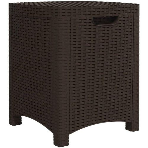 8720286831861 - Garten-Aufbewahrungsbox 39x39x46 cm PP Rattan Braun vidaXL - Braun