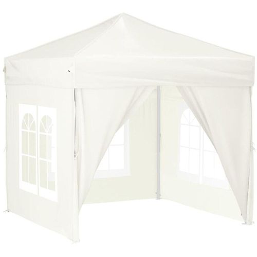 8720286974353 - Partyzelt Faltbar mit Seitenwänden Creme 2x2 m vidaXL - Creme