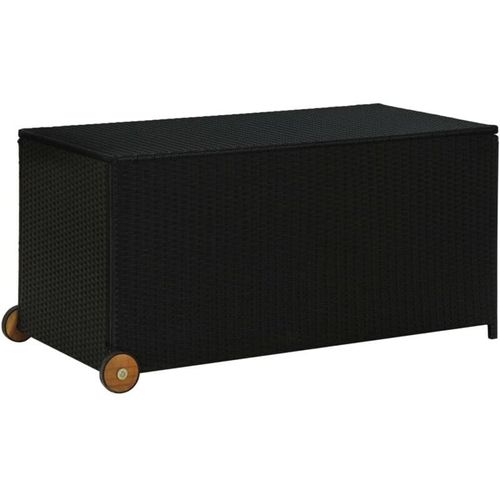 8720286055106 - Bonnevie - Garten-Aufbewahrungsbox Schwarz 120x65x61 cm Poly Rattan vidaXL278633