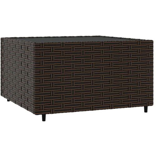 8720845673581 - Bonnevie - Garten-Couchtisch Garten-Beistelltische Quadratisch Braun 50x50x30 cm Poly Rattan vidaXL