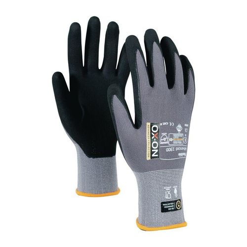 5701952920709 - 92070 Handschuhe Flexible Advanced 1900 Größe 10 schwarz hellgrau EN388 en - Ox-on