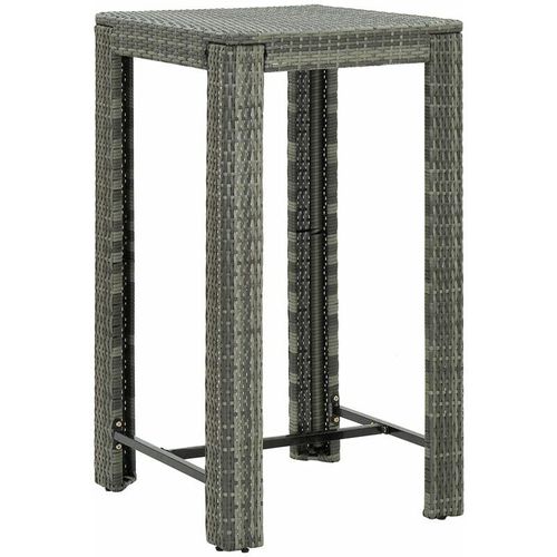 8720286003084 - Bonnevie - Garten-BartischGarten-Stehtisch Grau 605x605x1105 cm Poly Rattan vidaXL