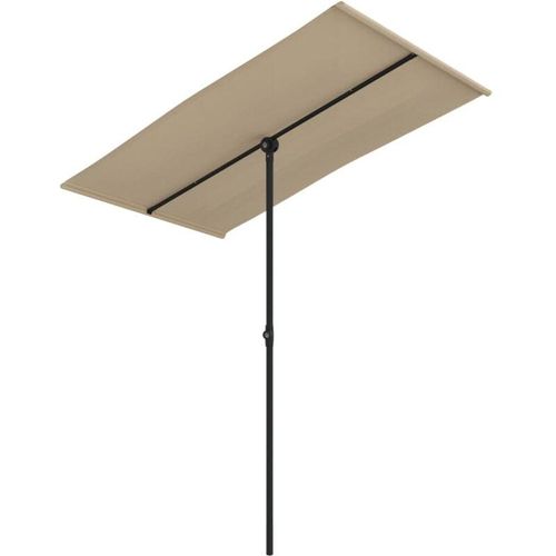 8719883763392 - Bonnevie - SonnenschirmGartenschirm mit Aluminium-Mast 180 x 110 cm Taupe vidaXL