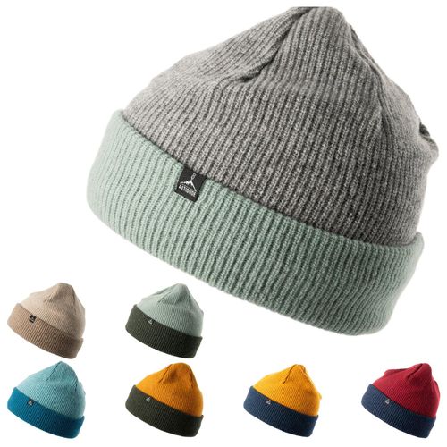 4251434306145 - ALTIDUDE Winter Mütze Hermit Duo Rip Strickmütze Unisex Beanie Lamm Merino Wolle Farbe Navy Deep Yellow