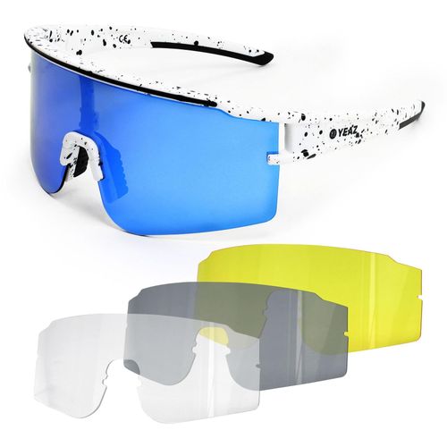 4099514007106 - Sport-Sonnenbrille Weiß Blau SUNTHRILL Set