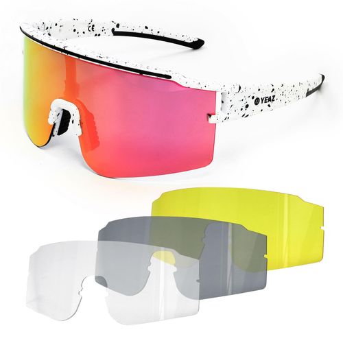 4099514007113 - Sport-Sonnenbrille Weiß Blau SUNTHRILL Set