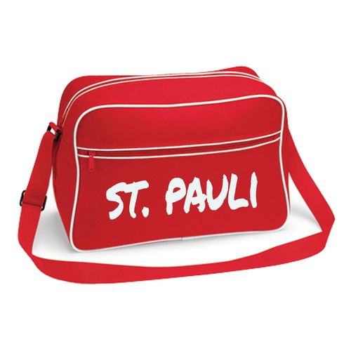 4068859524579 - multifanshop Retrotasche - St Pauli - Textmarker - Druck weiß - Tasche