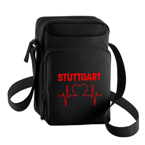 4068859118334 - multifanshop Umhängetasche - Stuttgart - Herzschlag - Druck rot - Tasche 4068859118334 - multifanshop Umhängetasche - Stuttgart - Herzschlag - Druck rot - Tasche