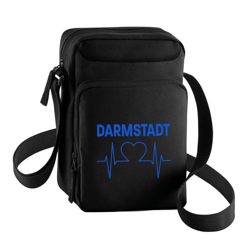 4068859036102 - multifanshop Umhängetasche - Darmstadt - Herzschlag - Druck blau - Tasche 4068859036102 - multifanshop Umhängetasche - Darmstadt - Herzschlag - Druck blau - Tasche