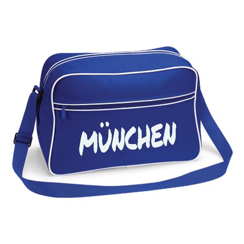 4068859540678 - multifanshop Retrotasche - München blau - Textmarker - Druck weiß - Tasche 4068859540678 - multifanshop Retrotasche - München blau - Textmarker - Druck weiß - Tasche