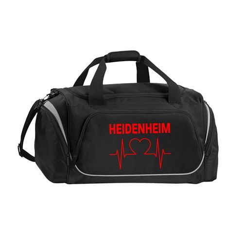 4068859109271 - multifanshop Sporttasche - Heidenheim - Herzschlag - Druck rot - Tasche 4068859109271 - multifanshop Sporttasche - Heidenheim - Herzschlag - Druck rot - Tasche