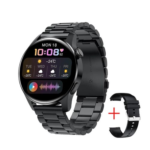 4066708475072 - TPFNet Smart Watch Fitness Tracker IP67 für Damen & Herren - Edelstahl Armband - Android & IOS - Schwarz 4066708475072 - TPFNet Smart Watch Fitness Tracker IP67 für Damen & Herren - Edelstahl Armband - Android & IOS - Schwarz