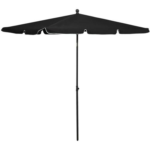 8720286205082 - Bonnevie - SonnenschirmGartenschirm mit Mast 210x140 cm Schwarz vidaXL