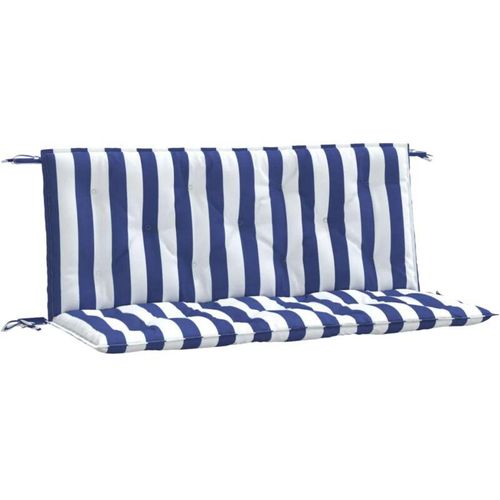 8720845711061 - Bonnevie - Gartenbank-Auflagen 2 Stk Ruhebank Blau&Weiß Gestreift 120x50x7cm Stoff vidaXL