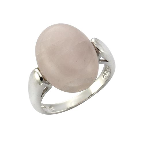 4006046222686 - Fingerring ZEEME 925 - Sterling Silber Rosenquarz Fingerringe Gr 52 Silber 925 (Sterlingsilber) weiß (weiß rosa) Damen Fingerringe