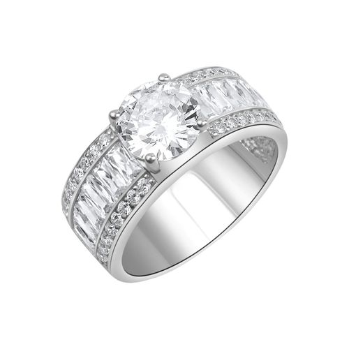 4006046406680 - Zeeme Silber Ring 925 - Sterling Silber rhodiniert Zirkonia