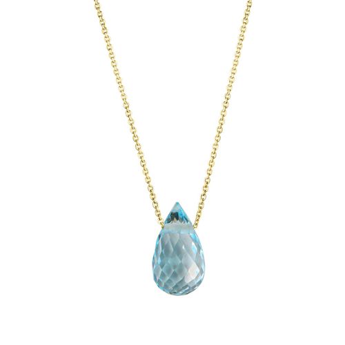 4006046393768 - Kette mit Anhänger CELESTA Halsketten Gr 42 + 3cm Gold Länge 45 cm Breite 60 mm gelb (gelb blau) Damen Ketten mit Anhänger 4006046393768 - Kette mit Anhänger CELESTA Halsketten Gr 42 + 3cm Gold Länge 45 cm Breite 60 mm gelb (gelb blau) Damen Ketten mit Anhänger