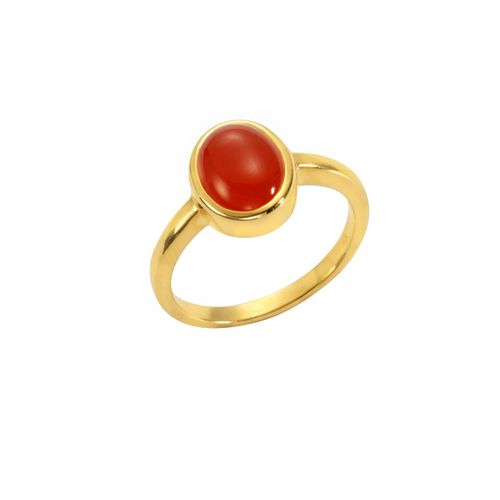 4006046312271 - Jamelli Ring 925 - Sterling Silber Carneol orange Glänzend 239ct (Größe 054 (172))