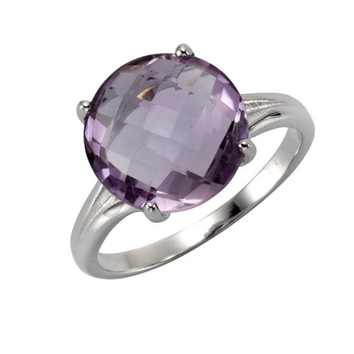 4006046244015 - Fingerring ZEEME 925 - Sterling Silber rhodiniert Amethyst Fingerringe Gr 052 (166) 47 ct Silber 925 (Sterlingsilber) weiß (weiß lila) Damen Fingerringe