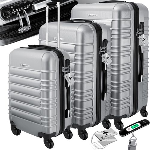 4260635557874 - KESSER® 3tlg Hartschalenkofferset Hartschalenkoffer Reisekoffer Set Reisekofferset Trolley Koffer Inkl Kofferwaage + Gepäckanhänger Rollkoffer Schloss 4 Rollen ABS-Hartschale Teleskopgriff M-L-XL 4260635557874 - KESSER® 3tlg Hartschalenkofferset Hartschalenkoffer Reisekoffer Set Reisekofferset Trolley Koffer Inkl Kofferwaage + Gepäckanhänger Rollkoffer Schloss 4 Rollen ABS-Hartschale Teleskopgriff M-L-XL