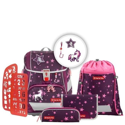 4047443417855 - Step by Step® 2in1 Plus Schulranzen-Set Unicorn 6-teilig lila