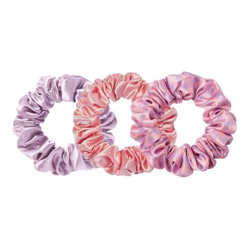 0810046985878 - Slipsilk - Haargummis Reine Seide Breit - 3 Haargummis - scrunchies Large Belleflower