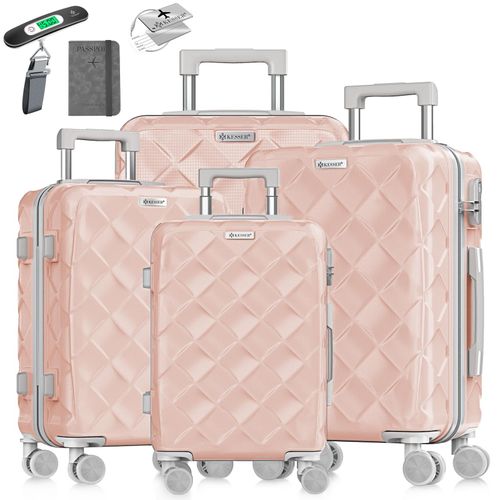 4255598351805 - KESSER® Reisekoffer Set 4-teilig Kofferset ABS Hartschalenkoffer mit Zahlenschloss Kofferwaage & Reisebrieftasche 360° Rollen Handgepäck & große Koffer für Business & Reise Trolley 4255598351805 - KESSER® Reisekoffer Set 4-teilig Kofferset ABS Hartschalenkoffer mit Zahlenschloss Kofferwaage & Reisebrieftasche 360° Rollen Handgepäck & große Koffer für Business & Reise Trolley