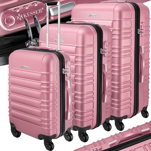 4260751946668 - KESSER® 3tlg Hartschalenkofferset Hartschalenkoffer Reisekoffer Set Reisekofferset Trolley Koffer Inkl Kofferwaage + Gepäckanhänger Rollkoffer Schloss 4 Rollen ABS-Hartschale Teleskopgriff M-L-XL 4260751946668 - KESSER® 3tlg Hartschalenkofferset Hartschalenkoffer Reisekoffer Set Reisekofferset Trolley Koffer Inkl Kofferwaage + Gepäckanhänger Rollkoffer Schloss 4 Rollen ABS-Hartschale Teleskopgriff M-L-XL