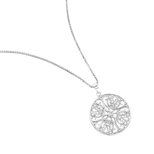4006046381499 - Kette mit Anhänger ZEEME Silber 925 rhodiniert Zirkonia weiß Halsketten Gr 42 + 3cm Silber 925 (Sterlingsilber) Länge 45 cm Breite 230 mm weiß Damen 4006046381499 - Kette mit Anhänger ZEEME Silber 925 rhodiniert Zirkonia weiß Halsketten Gr 42 + 3cm Silber 925 (Sterlingsilber) Länge 45 cm Breite 230 mm weiß Damen