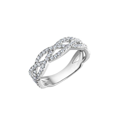 4006046397100 - Fingerring ZEEME Silber 925 rhodiniert mit Zirkonia weiß Fingerringe Gr 052 (166) Silber 925 (Sterlingsilber) weiß (weiß weiß) Damen