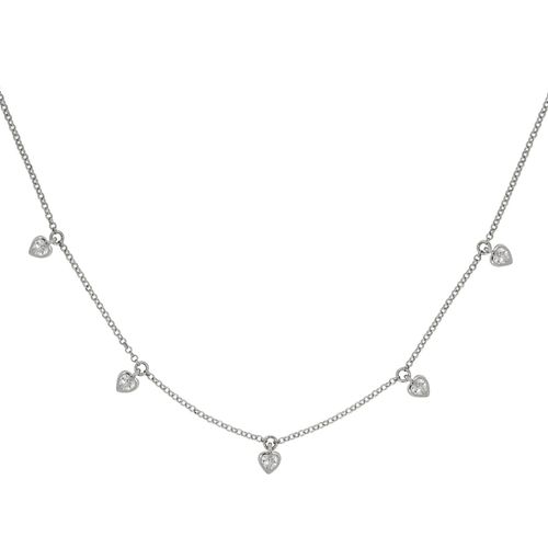 4006046337373 - Zeeme Silber Halskette 925 - Sterling Silber Zirkonia weiß 45cm Glänzend