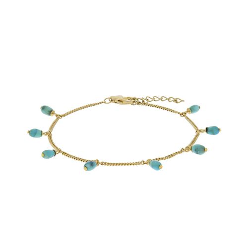 4006046345729 - Zeeme Gemstones Armband 925 - Sterling Silber Türkis 17+2cm Glänzend 4006046345729 - Zeeme Gemstones Armband 925 - Sterling Silber Türkis 17+2cm Glänzend