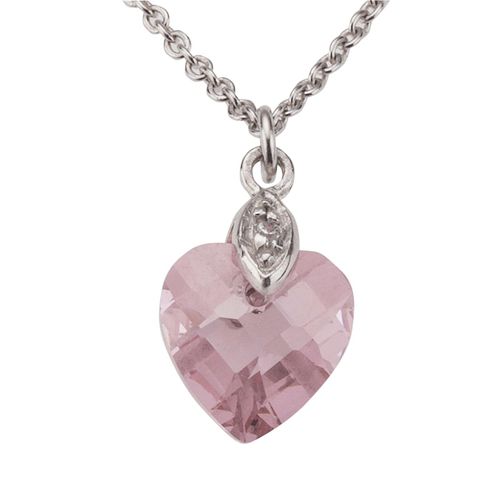 4006046135924 - Zeeme for Kids Anhänger mit Kette 925 - Sterling Silber Zirkonia rosa 36 38cm Glänzend