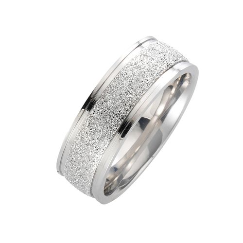 4006046207966 - Zeeme Stainless Steel Ring Edelstahl Gesandet   Glanz (Größe 060 (191))