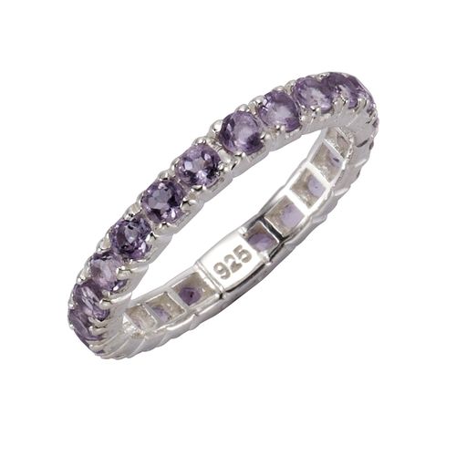 4006046244343 - Zeeme Gemstones Ring 925 - Sterling Silber Amethyst lila Glänzend (Größe 060 (191))