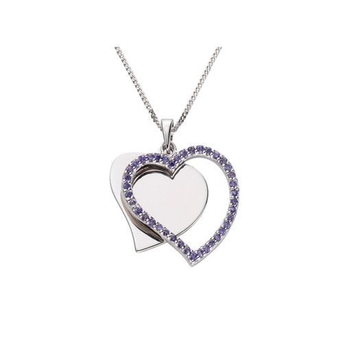 4006046197199 - Zeeme Silber Anhänger mit Kette 925 - Sterling Silber Zirkonia lila 4006046197199 - Zeeme Silber Anhänger mit Kette 925 - Sterling Silber Zirkonia lila
