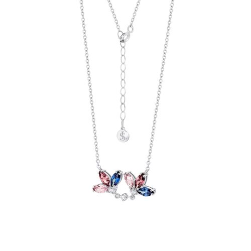 5909256285047 - LEIS Kette 925 Sterling Silber rhodiniert Glänzend Blume Zirkonia bunt 5909256285047 - LEIS Kette 925 Sterling Silber rhodiniert Glänzend Blume Zirkonia bunt
