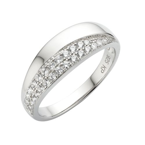 4006046326940 - Zeeme Silber Ring 925 - Sterling Silber Zirkonia weiß Glänzend (Größe 054 (172))