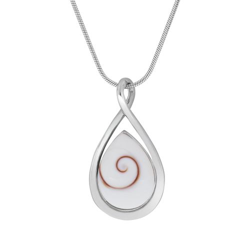 4006046327749 - Zeeme Pearls Anhänger mit Kette 925 - Sterling Silber Muschel weiß 42+5cm Glänzend