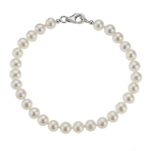 4006046128735 - Zeeme Pearls Armband 925 - Sterling Silber Perle weiß 19cm Glänzend