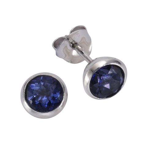 4006046241953 - Zeeme Gemstones Ohrstecker 925 - Sterling Silber Blautopas beh blau 075cm Glänzend