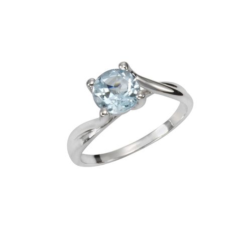 4006046303484 - Zeeme Gemstones Ring 925 - Sterling Silber Blautopas beh hellblau Glänzend (Größe 058 (185))