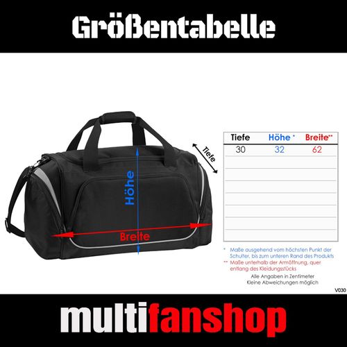 4068859035020 - multifanshop Sporttasche - Bochum - Herzschlag - Druck blau - Tasche 4068859035020 - multifanshop Sporttasche - Bochum - Herzschlag - Druck blau - Tasche