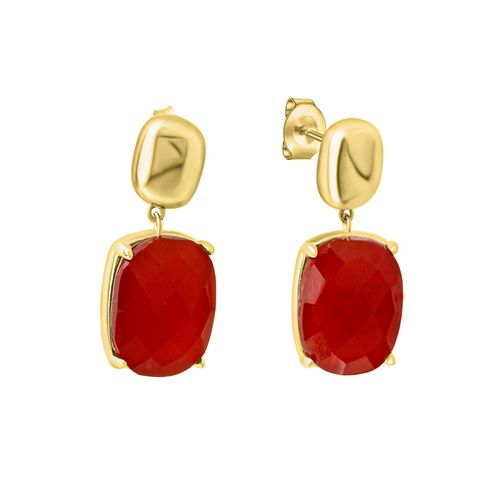 4006046415675 - Paar Ohrhänger CELESTA 925 Sterling Silber vergoldet Chalcedon Ohrringe Gr ONE-SIZE Silber 925 (Sterlingsilber) gelb (gelb rot) Damen 4006046415675 - Paar Ohrhänger CELESTA 925 Sterling Silber vergoldet Chalcedon Ohrringe Gr ONE-SIZE Silber 925 (Sterlingsilber) gelb (gelb rot) Damen
