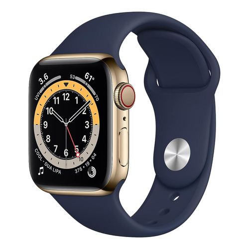 0194252460788 - REFURBISHED – Watch Series 6 (GPS + Cellular 40 mm) Edelstahlgehäuse Gold Sportarmband Dunkelmarine - Wie Neu 0194252460788 - REFURBISHED – Watch Series 6 (GPS + Cellular 40 mm) Edelstahlgehäuse Gold Sportarmband Dunkelmarine - Wie Neu