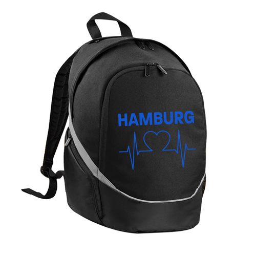 4068859012670 - multifanshop Rucksack - Hamburg - Herzschlag - Druck blau - Tasche 4068859012670 - multifanshop Rucksack - Hamburg - Herzschlag - Druck blau - Tasche