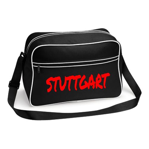 4068859512859 - multifanshop Retrotasche - Stuttgart - Textmarker - Druck rot - Tasche