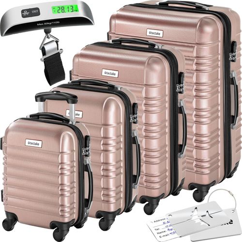 4061173255730 - tectake® Hartschalenkoffer-Set 4-teilig aus robustem ABS-Kunststoff inkl Kofferwaage und -anhänger 360° drehbare abnehmbare Rollen mit Sicherheits-Zahlenschloss 4061173255730 - tectake® Hartschalenkoffer-Set 4-teilig aus robustem ABS-Kunststoff inkl Kofferwaage und -anhänger 360° drehbare abnehmbare Rollen mit Sicherheits-Zahlenschloss